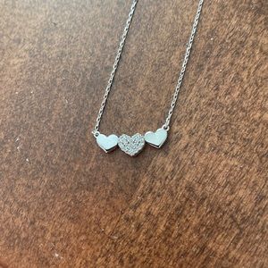 14k white gold heart necklace.